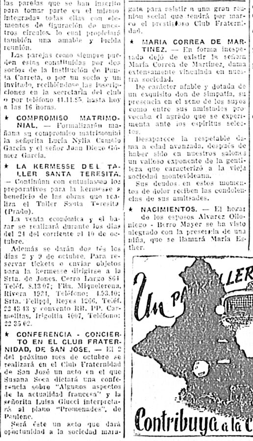 (1948) El Bien Público 22-9 (1)-recortado Nota en «El Bien Público», 22/9/1948.