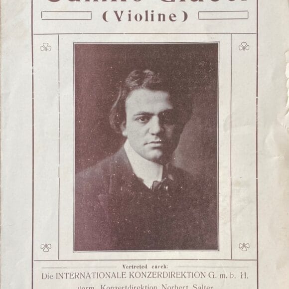 Folleto de reseñas de conciertos en Berlín de Camilo hijo, 1913.
