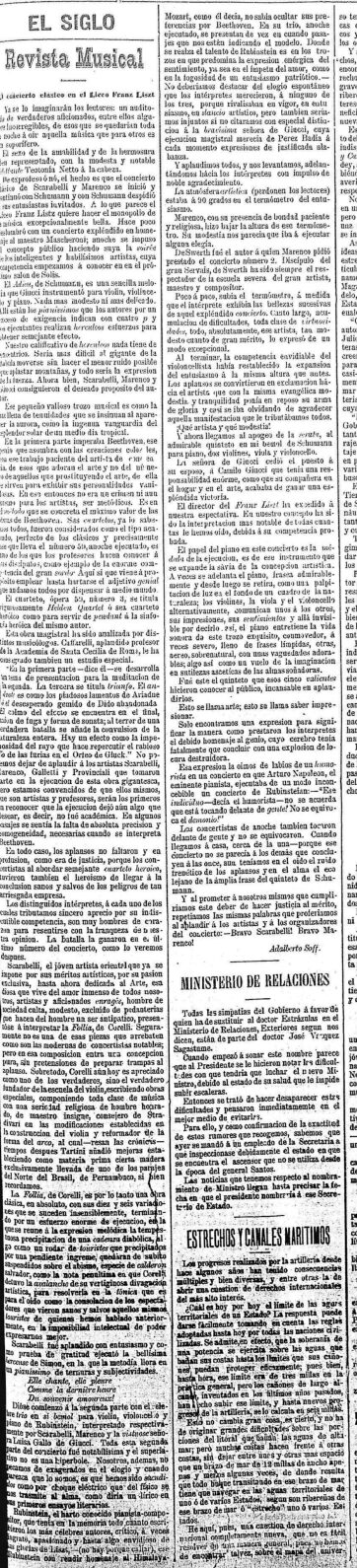 (1896) El Siglo 3-10 (1)-recortado (1) Nota en «El Siglo», 3/10/1896
