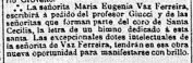(1900) El Siglo 3-5 (1)-recortado Nota en «El Siglo», 3/5/1900