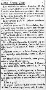 (1907) El Siglo 27-9 (1)-recortado Nota en «El Siglo», 27/9/1907