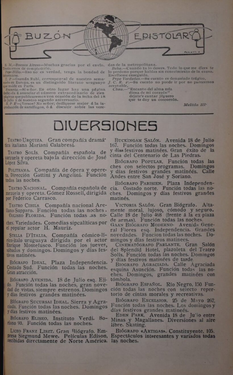 (1911) La Semana 8-7-11-56 (1) Nota en «La Semana», 8/7/1911