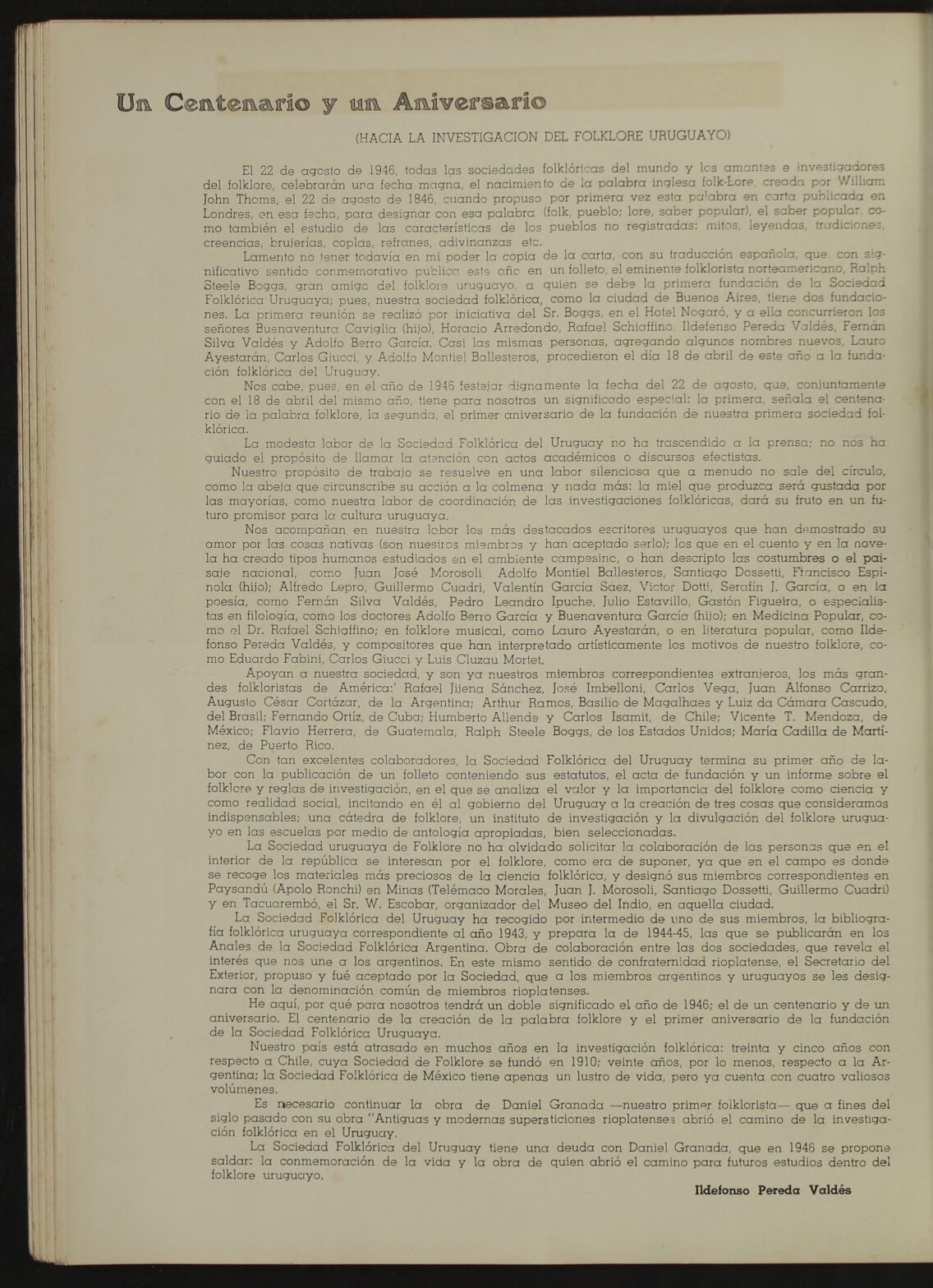 (1946) Anales núm. 137-74 (1) Article in “Anales,” year XXVIII, No. 137, 1946