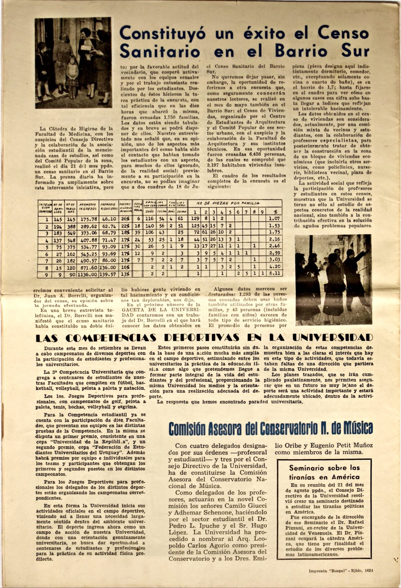 (1957) Gaceta de la Universidad, nº 2 Nota en «Gaceta de la Universidad», 9/1957