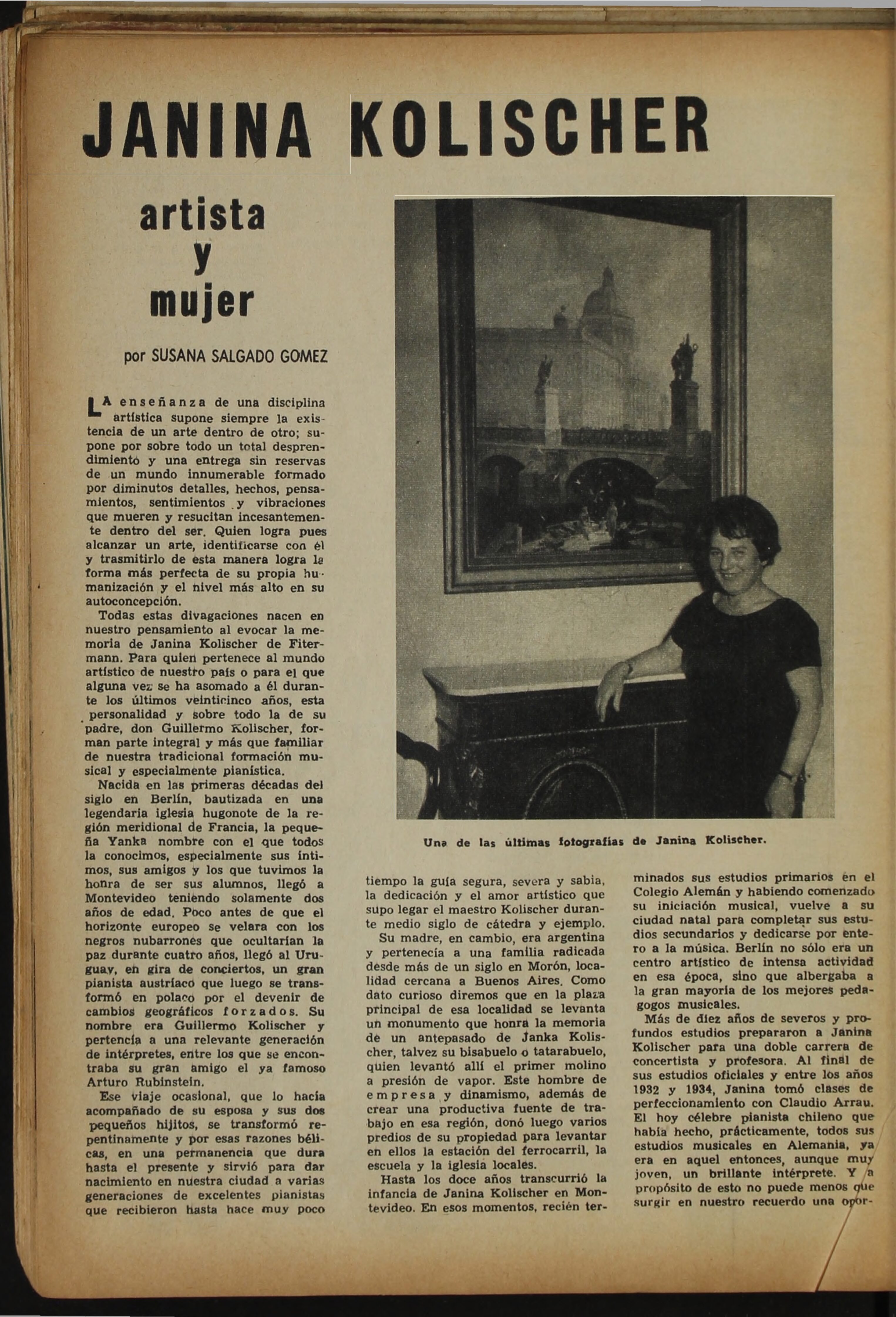 (1965) Mundo Uruguayo núm. 2391 (1) Nota en «Mundo Uruguayo», 24/2/1965