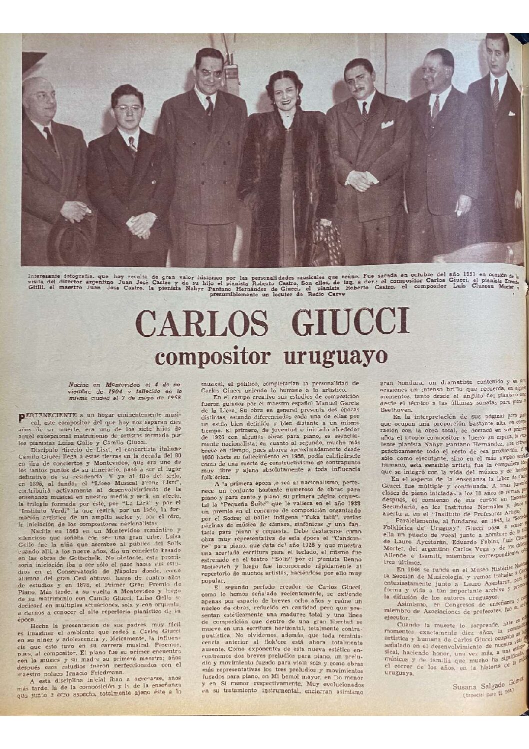 (1968 - 5.5) Suplemento Dominical El Día (1) Nota en «Suplemento Dominical de El Día», 5/5/1968
