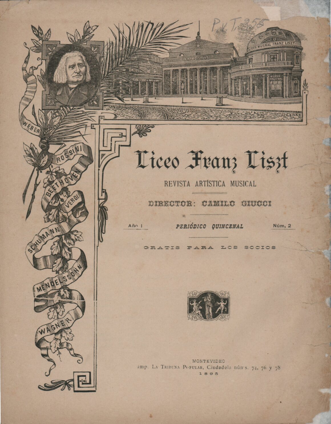 Publicación del Liceo Musical Franz Liszt, n°2, 31/5/1895