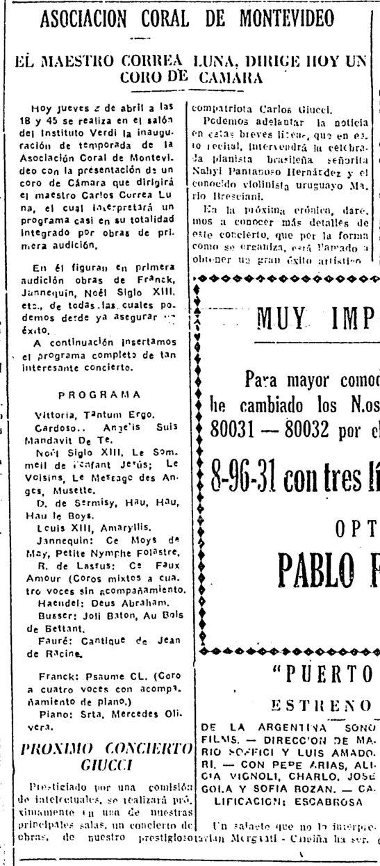(1936) El Bien Público 2-4 Article in “El Bien Público”, Dated April 2, 1936
