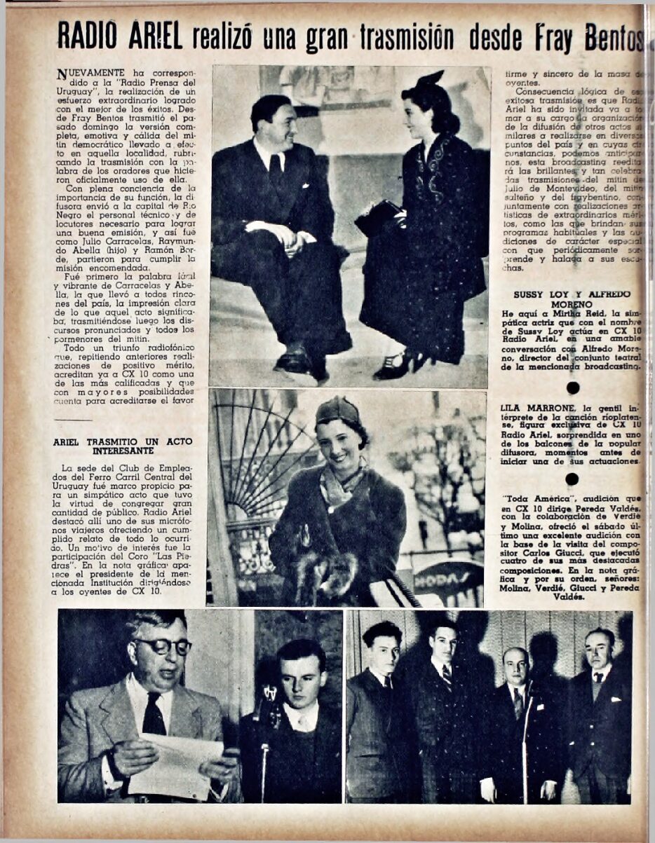 (1938) Cine Radio Actualidad, año 3, n119 Article in “Cine Radio Actualidad”, Dated September 22, 1938