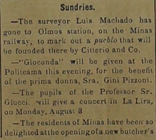 (1890) The River Plate Times núm. 308-1-recortado Article in “The River Plate Times”, Dated July 26, 1890