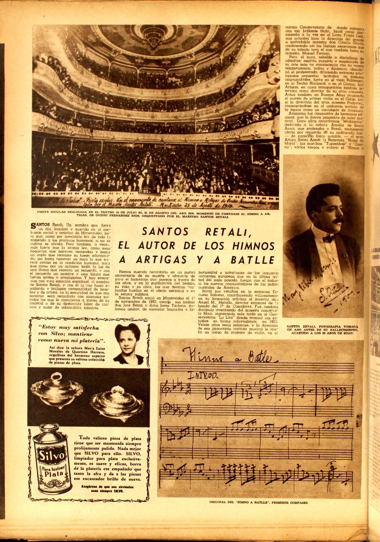 (1944) El Día 21-5-44-12 Nota en «Suplemento Dominical de El Día», 21/5/1944