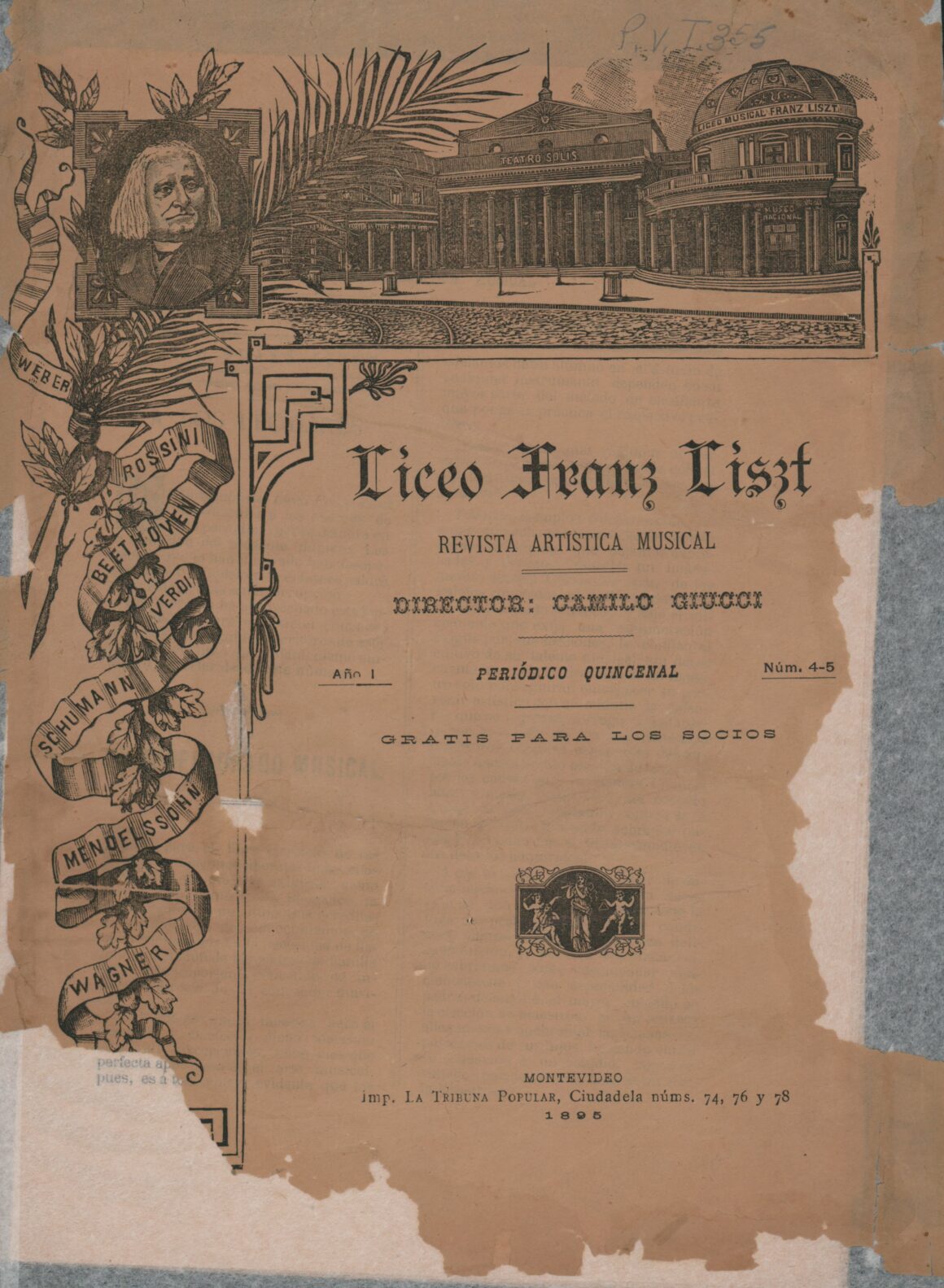Publicación del Liceo Musical Franz Liszt, n°4-5, 1/8/1895
