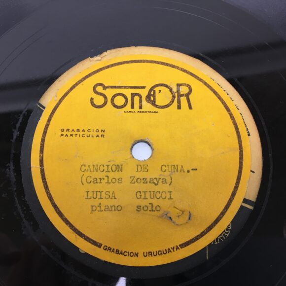 Grabación de «Canción de cuna» de Carlos Zozaya, por Luisa Giucci