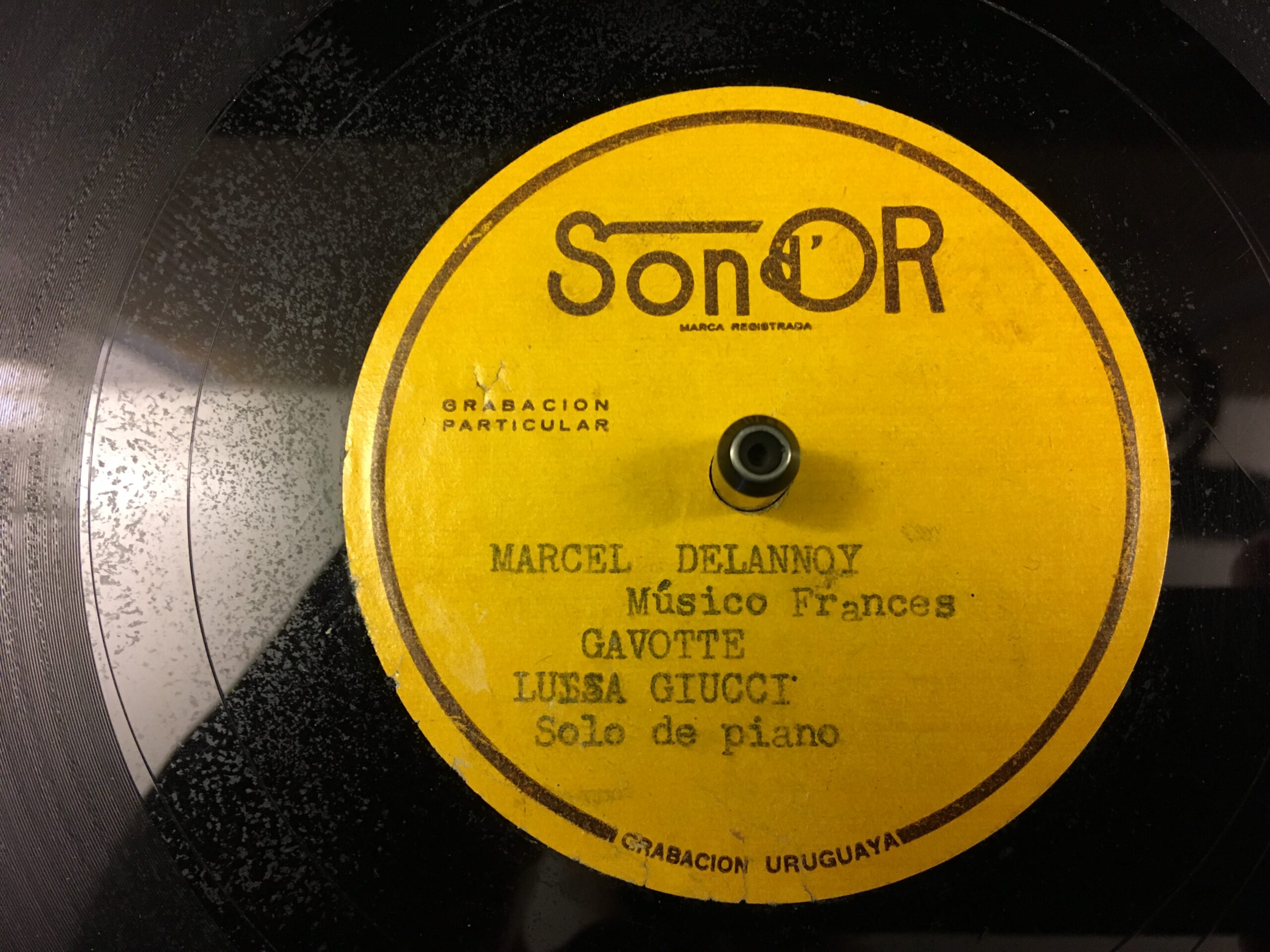 Grabación de «Gavotte» de Marcel Dellanoy, por Luisa Giucci